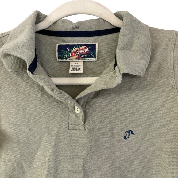 La Cabana Vintage Green Polo Women’s Petite Small Vacation Golf Athletic Blouse - Picture 7 of 10
